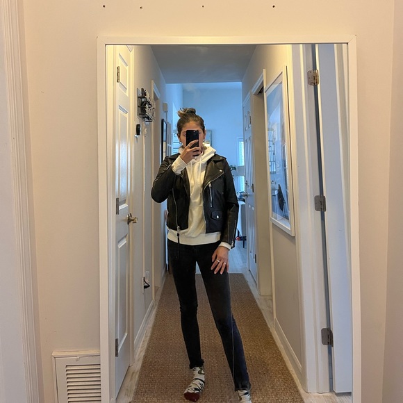 NEW ALLSAINTS Darnley Leather Biker Jacket - Picture 3 of 3